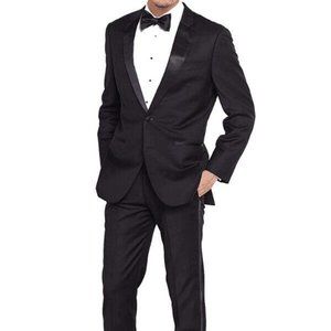 Saks Fifth Ave Douglas Graham Tuxedo SIZE 38S Slim Fit  30W Tailored